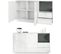 Buffet Laqué Blanc Avec Insertion Noir + LED (hxlxp) : 88 X 153 X 38