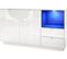 Buffet Laqué Blanc Avec Insertion Noir + LED (hxlxp) : 88 X 153 X 38