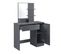 Coiffeuse  Anthracite Avec Tabouret Et LED  90 X 137,5 X 38 Cm (lxhxp)