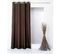 Rideau En Toile Unie Basic à 8 Oeillets - Longueur 240 Cm X Largeur 140 Cm - Marron Chocolat Fondant