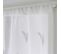 Paire De Vitrages Aux Broderies Bicolores - 60x120 Cm - Blanc