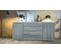 Buffet Blanc Et Anthracite  (lxhxp) : 166,5 X 72,5 X 35 Cm