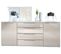 Buffet Blanc Et Gris Sable Laqué Hxp) : 166,5 X 72,5 X 35 Cm