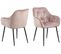 Fauteuil De Salle À Manger En Velours Et Métal (lot De 2) - Teri