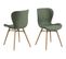 Chaises Tissu Et Bois Chêne (lot De 2) - Matilda