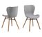 Chaises Tissu Et Bois Chêne (lot De 2) - Matilda