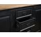 Buffet Bas En Bois Noir 4 Portes  4 Tiroirs - Dalila