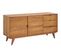 Buffet Bas Rétro En Bois Massif 2 Portes 3 Tiroirs L160 Noir - Mallet