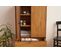 Buffet Haut Rétro En Bois 2 Portes 1 Tiroir L80 H140 Noir - Mallet