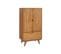 Buffet Haut Rétro En Bois 2 Portes 1 Tiroir L80 H140 Noir - Mallet