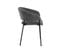 Chaise Scandinave En Tissu Et Pieds En Métal Noir (lot De 2) - Zola