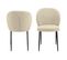 Chaise Scandinave Bouclette Et Pieds En Métal Noir (lot De 2) - Pamela