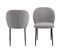 Chaise Scandinave Bouclette Et Pieds En Métal Noir (lot De 2) - Pamela