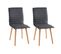 Chaises En Tissu Gris Anthracite Et Chêne Massif (lot De 2) - Gover