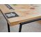 Table Bistrot Carrée En Bois Recyclé Et Pied Métal L70 - Demeter