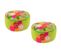 Pouf Rond En Tissu Aux Broderies Florales (lot De 2) - Acapulco