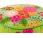 Pouf Rond En Tissu Aux Broderies Florales (lot De 2) - Acapulco