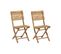 Chaises De Jardin Pliables En Bambou (lot De 2) - Nara