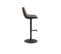 Tabouret De Bar En Tissu Bicolore Brun Et Gris (lot De 2) - Alicia