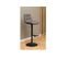 Tabouret De Bar En Tissu Bicolore Brun Et Gris (lot De 2) - Alicia