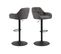 Tabouret De Bar En Tissu Et Pied Tulipe Métal Noir (lot De 2) - Brook