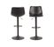 Tabouret De Bar Simili Piétement Tulipe Métal Noir (lot De 2) - Jack