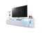 Meuble TV 227 Cm Blanc Brillant  + LED Rgb (lxhxp): 227 X 52 X 35  Cm