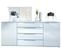 Buffet Blanc Mat Façades Laquées Hxp) : 166,5 X 72,5 X 35 Cm