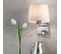 Applique Tête De Lit Room Liseuse Chrome Abat-jour Blanc