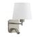 Applique Tête De Lit Room Liseuse Chrome Abat-jour Blanc