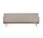 Canapé Convertible Scandinave 3 Places En Tissu Beige Et Bois Clair Ulla