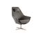 Fauteuil Pivotant Design En Tissu Gris Foncé Et Acier Chromé Amadeo