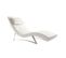 Chaise Longue Design Blanc Et Acier Chromé Monaco