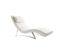 Chaise Longue Design Blanc Et Acier Chromé Monaco