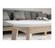 Table Basse Rectangulaire Scandinave Blanc Et Bois Clair Massif L105 Cm Leena