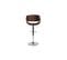 Tabouret De Bar Design Réglable Noir Et Bois Foncé Bent