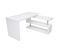 Bureau Modulable  Design Blanc Mat L140-218 Cm Max