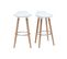 Tabourets De Bar Scandinaves Blancs (lot De 2) Gilda