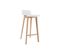 Chaise De Bar Scandinave 75 Cm Bois Et Blanc Baltik