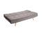 Canapé Convertible Scandinave 3 Places En Tissu Gris Foncé Et Bois Clair Senso