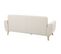 Canapé Scandinave 3 Places En Tissu Beige Et Bois Clair Ektor