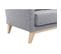 Canapé Scandinave Déhoussable 2 Places En Tissu Gris Clair Et Bois Clair Oslo