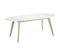 Table à Manger Extensible Ovale Blanche Et Bois Clair L150-200 Cm Leena