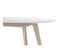 Table à Manger Extensible Ovale Blanche Et Bois Clair L150-200 Cm Leena