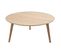 Table Basse Ronde Scandinave Bois Clair Chêne D90 Cm Orkad