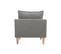 Fauteuil Scandinave En Tissu Gris Et Bois Clair Kate