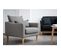 Fauteuil Scandinave En Tissu Gris Et Bois Clair Kate