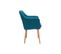 Chaise Scandinave En Tissu Bleu Canard Et Bois Clair Aleyna