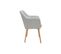 Chaise Scandinave En Tissu Gris Clair Et Bois Clair Aleyna