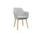 Chaise Scandinave En Tissu Gris Clair Et Bois Clair Aleyna